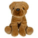 Sharpei Dog Soft Toy Premium Quality Brown - 30cm x 12cm