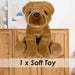 Sharpei Dog Soft Toy Premium Quality Brown - 30cm x 12cm