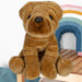 Sharpei Dog Soft Toy Premium Quality Brown - 30cm x 12cm