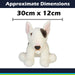 Bull Terrier Dog Soft Toy Premium Quality White - 30cm x 12cm