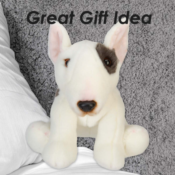 Bull Terrier Dog Soft Toy Premium Quality White - 30cm x 12cm