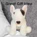 Bull Terrier Dog Soft Toy Premium Quality White - 30cm x 12cm