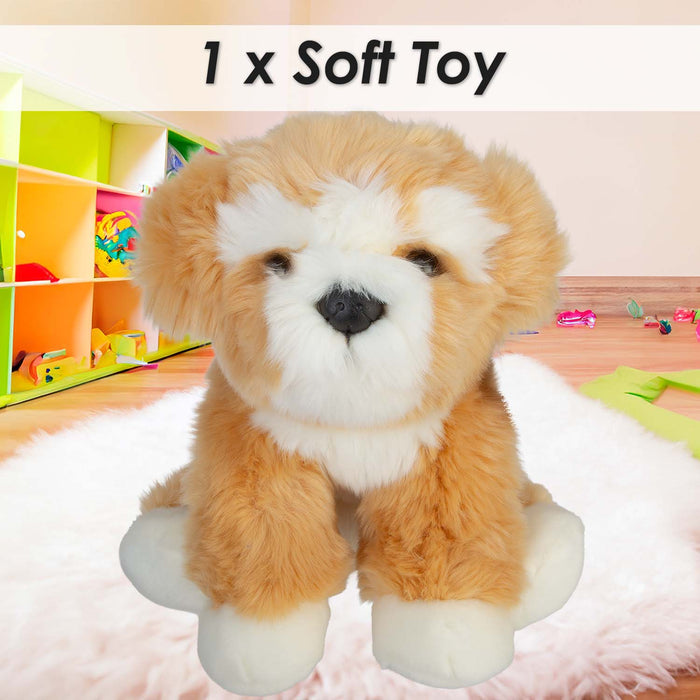 Maltipoo Dog Soft Toy Premium Quality Orange - 30cm x 12cm