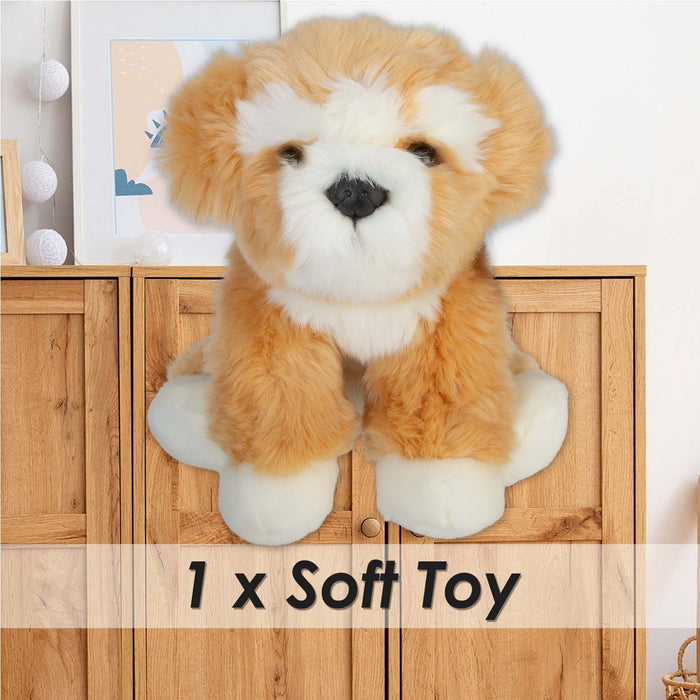 Maltipoo Dog Soft Toy Premium Quality Orange - 30cm x 12cm