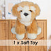 Maltipoo Dog Soft Toy Premium Quality Orange - 30cm x 12cm