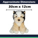 Yorkshire Terrier Dog Soft Toy Premium Quality Multi - 30cm x 12cm