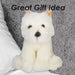 Highland Terrier Dog Soft Toy Premium Quality White - 30cm x 12cm