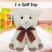 Sitting Lamb Soft Toy With Tartan Bow Farm Multi - 23cm x 15cm