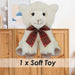 Sitting Lamb Soft Toy With Tartan Bow Farm Multi - 23cm x 15cm