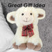 Sitting Lamb Soft Toy With Tartan Bow Farm Multi - 18cm x 12cm