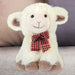 Sitting Lamb Soft Toy With Tartan Bow Farm Multi - 18cm x 12cm