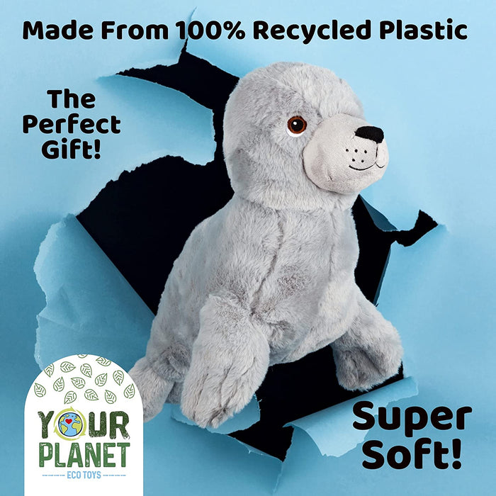 Seal Soft Toy Eco Friendly Plush 100% Recycled Cuddly Environmental 40cm