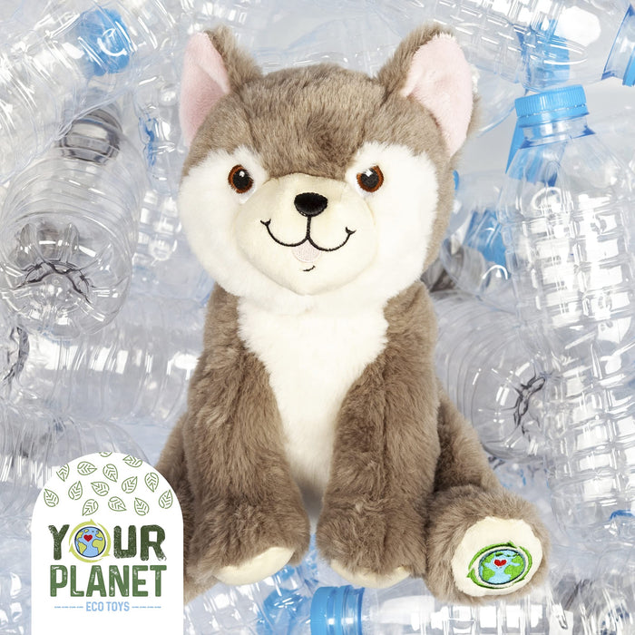 Husky Dog Soft Toy Eco Plush 100% Recycled