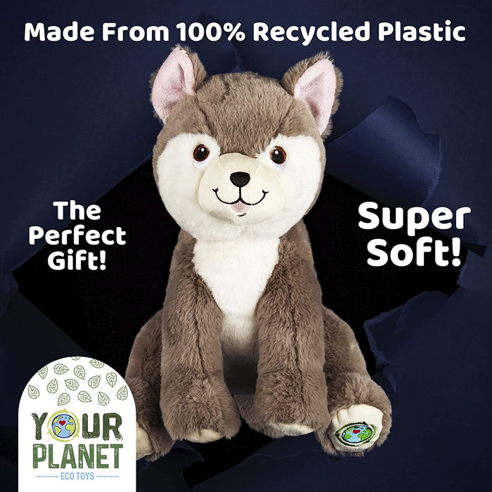 Husky Soft Toy Eco Friendly Plush 11"  28cm