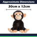 Chimpanzee Premium Soft Toy Premium Quality Brown - 30cm x 12cm