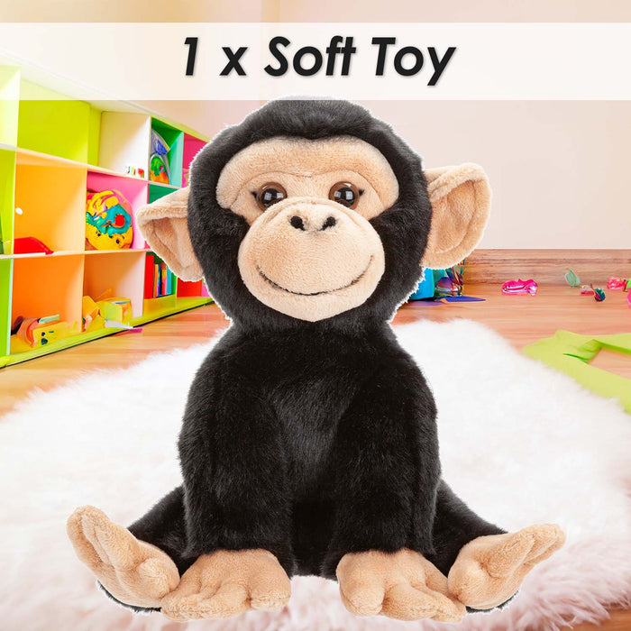Chimpanzee Premium Soft Toy Premium Quality Brown - 30cm x 12cm