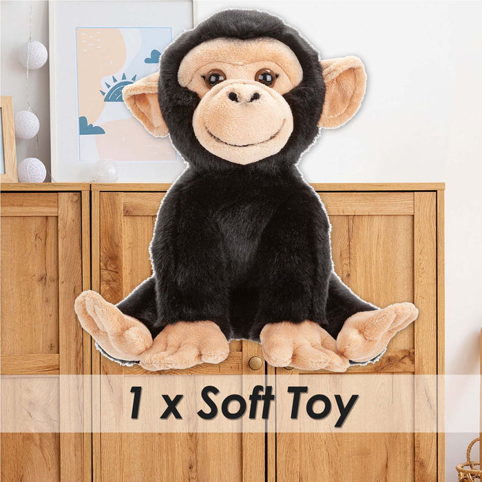 Chimpanzee Premium Soft Toy Premium Quality Brown - 30cm x 12cm