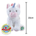 White Unicorn Soft Toy 100% Recycled Materials-Eco Friendly 23cm White