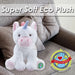 White Unicorn Soft Toy 100% Recycled Materials-Eco Friendly 23cm White