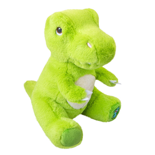 T Rex Soft Toy Dinosaur 100% Recylcled Materials-Eco Friendly 23cm Green