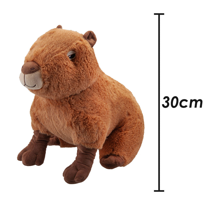 Brown Capybara Soft Toy Animal Cute Plush Cuddly Furry Fluffy Friend 30cm Brown