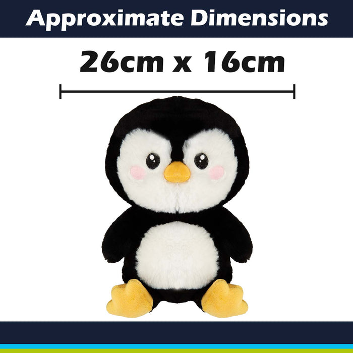 Penguin Kawaii Zoo Soft Toy Bedroom Decoration Black - 26cm x 16cm