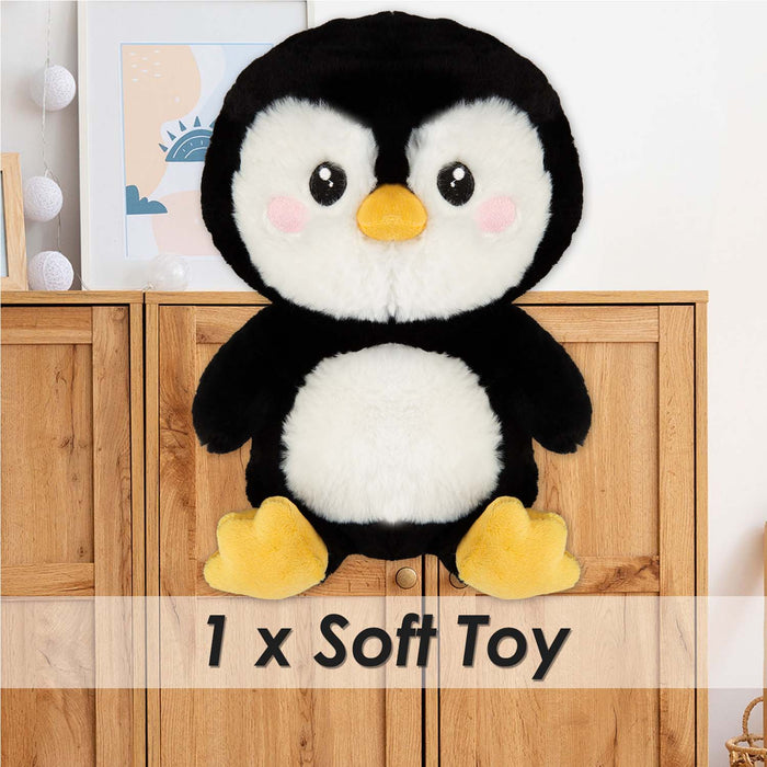 Penguin Kawaii Zoo Soft Toy Bedroom Decoration Black - 26cm x 16cm