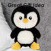 Penguin Kawaii Zoo Soft Toy Bedroom Decoration Black - 26cm x 16cm