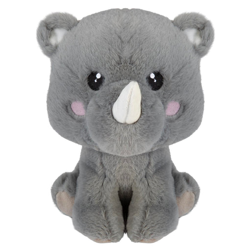 Rhino Kawaii Zoo Soft Toy Bedroom Decoration Grey - 25cm x 18cm