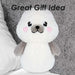 Seal Kawaii Zoo Soft Toy Bedroom Decoration White - 26cm x 18cm