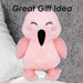 Flamingo Kawaii Zoo Soft Toy Bedroom Decoration Pink - 25cm x 16cm