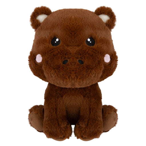 Hippo Kawaii Zoo Soft Toy Bedroom Decoration Brown - 25cm x 16cm