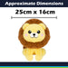 Lion Kawaii Zoo Soft Toy Bedroom Decoration Multi - 25cm x 16cm