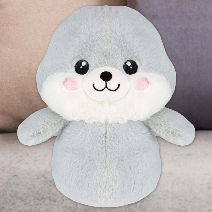 Sea Lion Kawaii Zoo Soft Toy Bedroom Decoration Grey - 26cm x 18cm