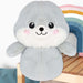 Sea Lion Kawaii Zoo Soft Toy Bedroom Decoration Grey - 26cm x 18cm