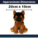 Alsatian Eco Soft Toy Planet Pals Animals Black - 20cm x 10cm