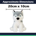 Husky Eco Soft Toy Planet Pals Animals Grey - 20cm x 10cm