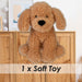 Cockapoo Eco Soft Toy Planet Pals Animals Brown - 25cm x 18cm
