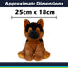Alsatian Eco Soft Toy Planet Pals Animals Black - 25cm x 18cm