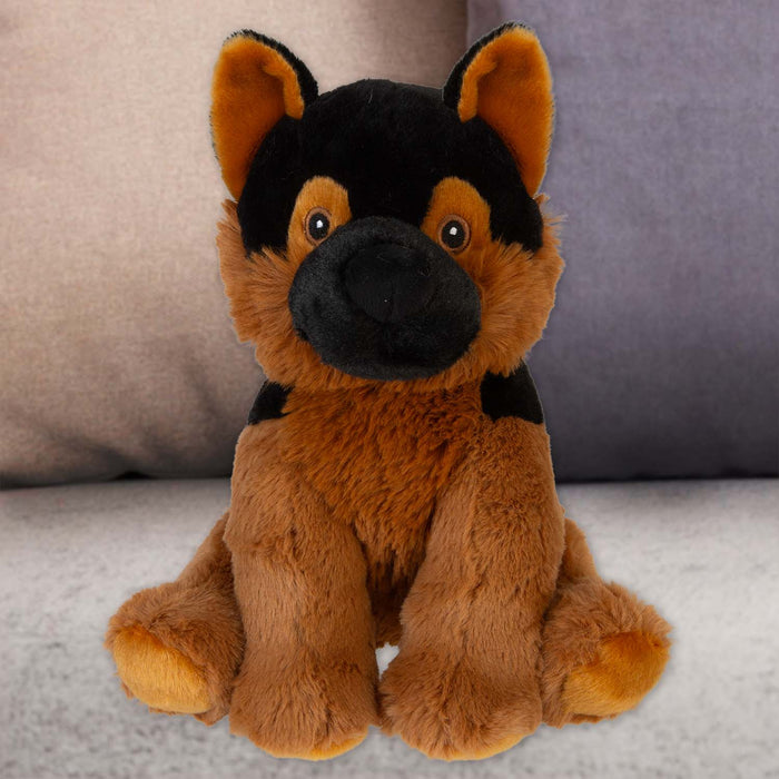 Alsatian Eco Soft Toy Planet Pals Animals Black - 25cm x 18cm