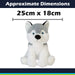 Husky Eco Soft Toy Planet Pals Animals Grey - 25cm x 18cm