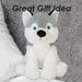 Husky Eco Soft Toy Planet Pals Animals Grey - 25cm x 18cm