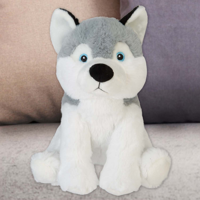 Husky Eco Soft Toy Planet Pals Animals Grey - 25cm x 18cm
