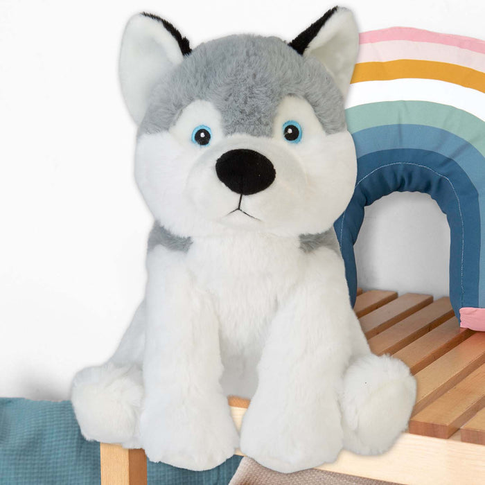 Husky Eco Soft Toy Planet Pals Animals Grey - 25cm x 18cm