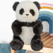 Sitting Luxury Panda Soft Toy In Mink Multi - 25cm x 15cm