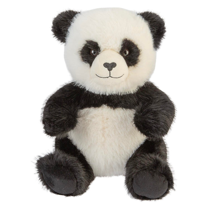 Sitting Luxury Panda Soft Toy In Mink Multi - 30cm x 18cm