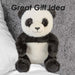 Sitting Luxury Panda Soft Toy In Mink Multi - 40cm x 25cm