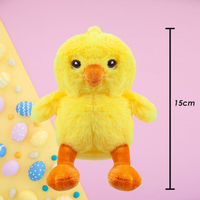 Eco Plush Easter Chick Soft Toy 15cm x 15cm Yellow X 1