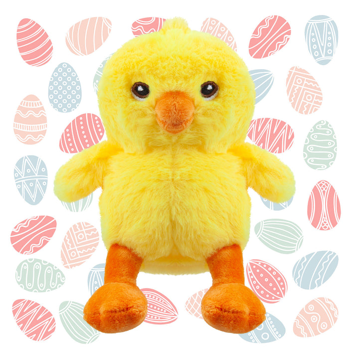 Eco Plush Easter Chick Soft Toy 15cm x 15cm Yellow X 1