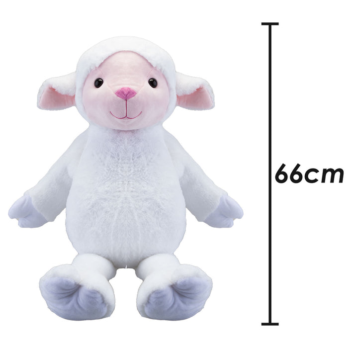 Giant Lamb Soft Toy Easter Plushie Spring Plush Toy White Lamb 66cm